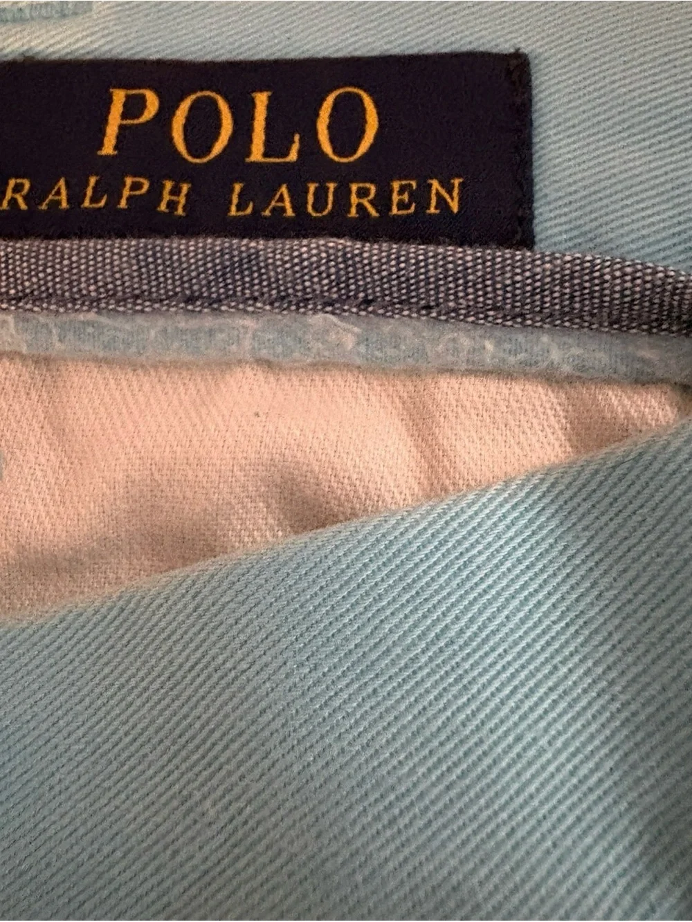 Polo by Ralph Lauren Sky Blue Men's Flat-Front Cotton Shorts